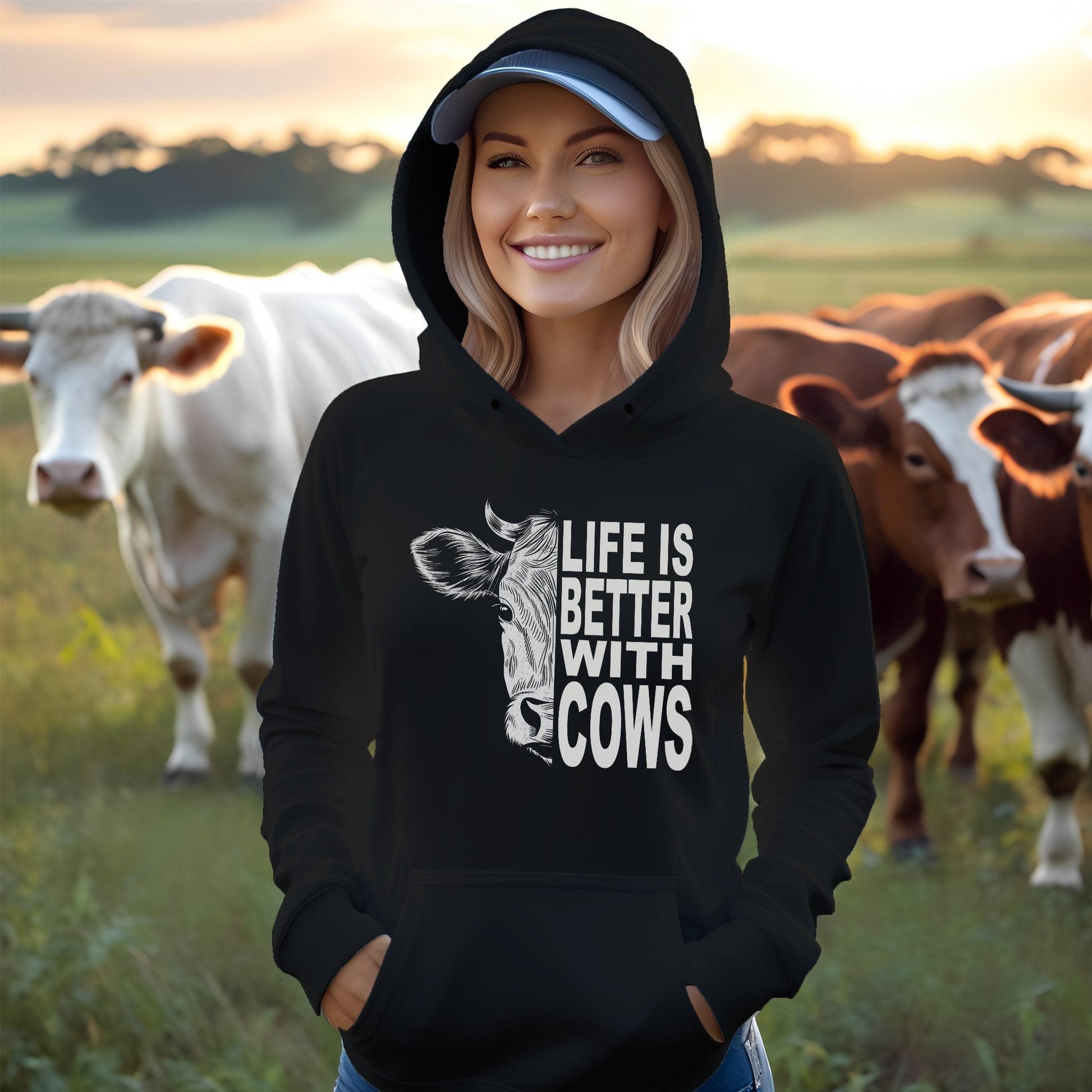 Life With Cows Hoodie