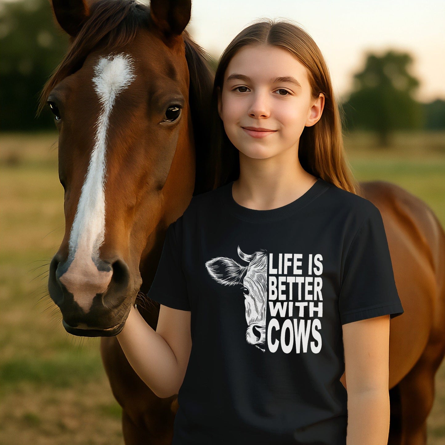 Life With Cows T-shirt (Youth)