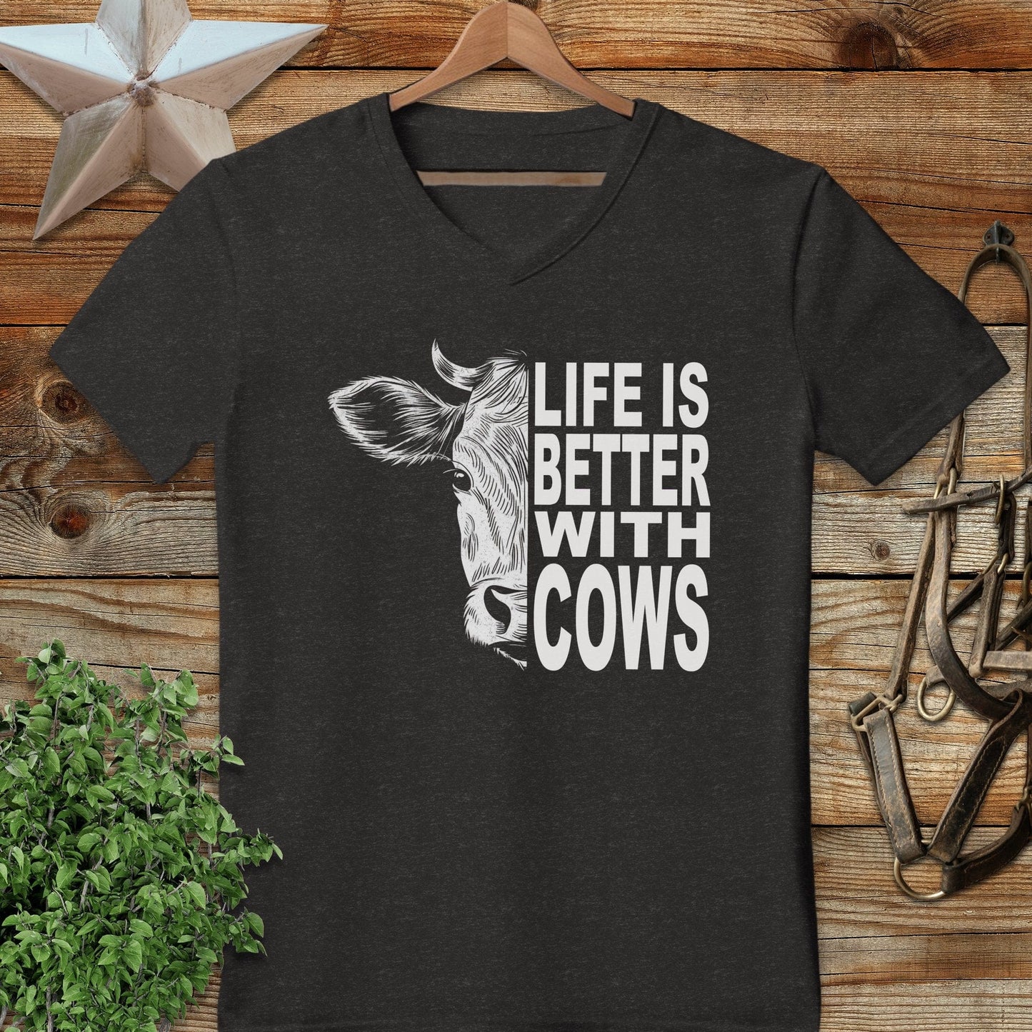 Life With Cows V-neck