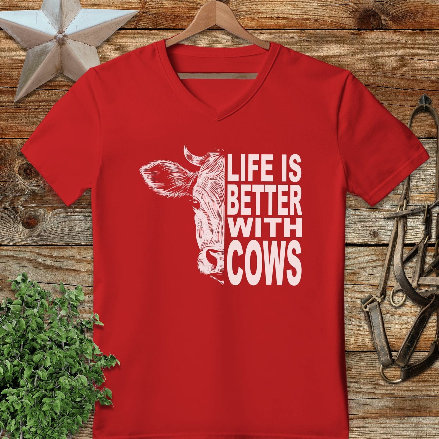 Life With Cows V-neck