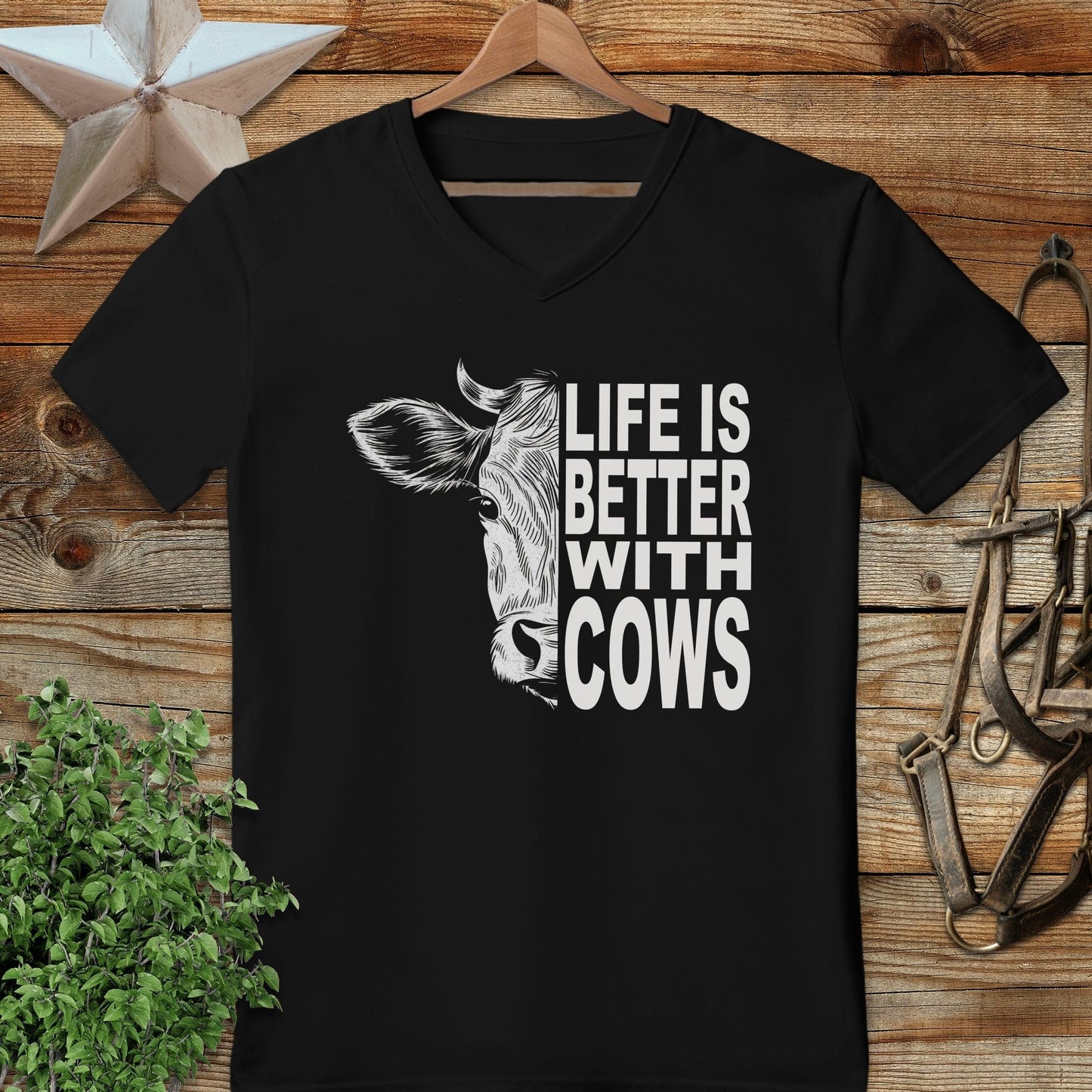 Life With Cows V-neck