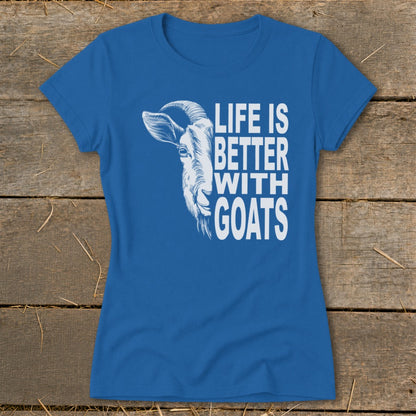 Life With Goats Ladies Tee