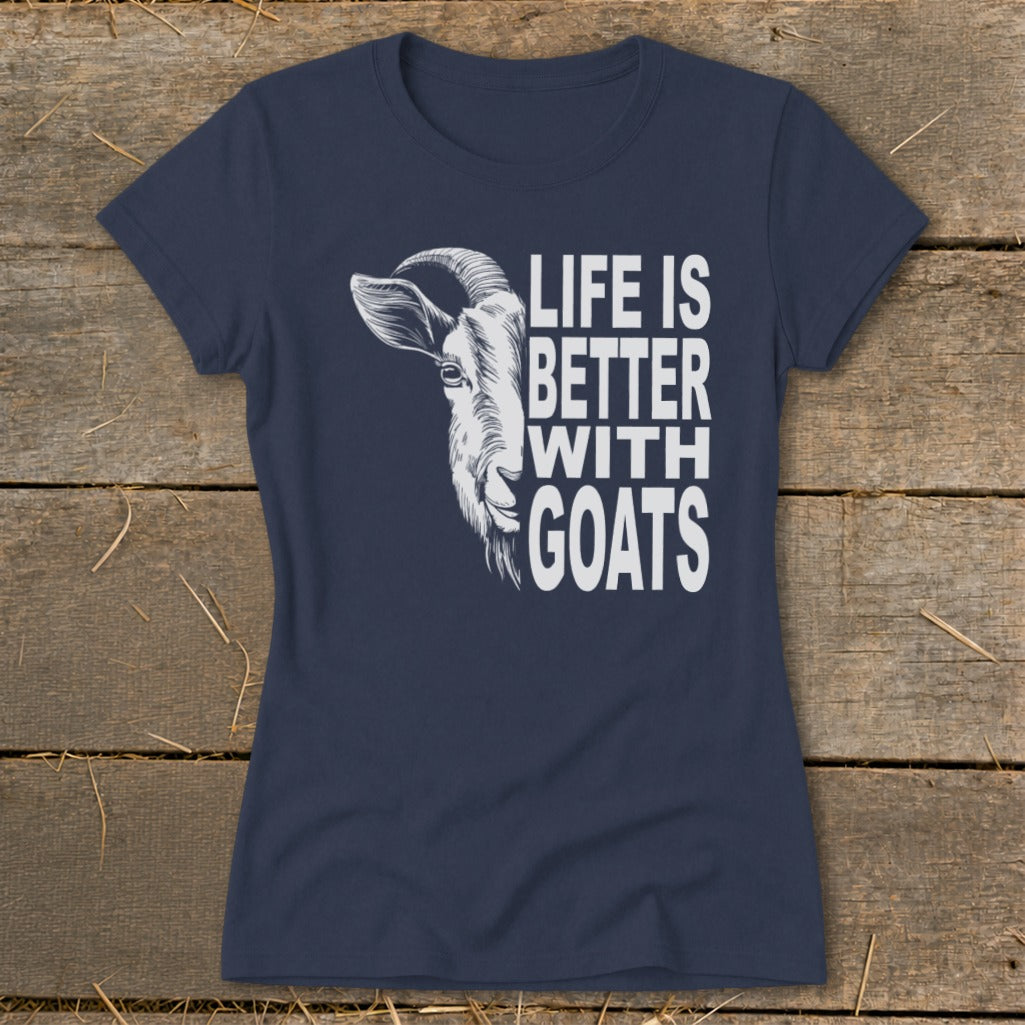Life With Goats Ladies Tee