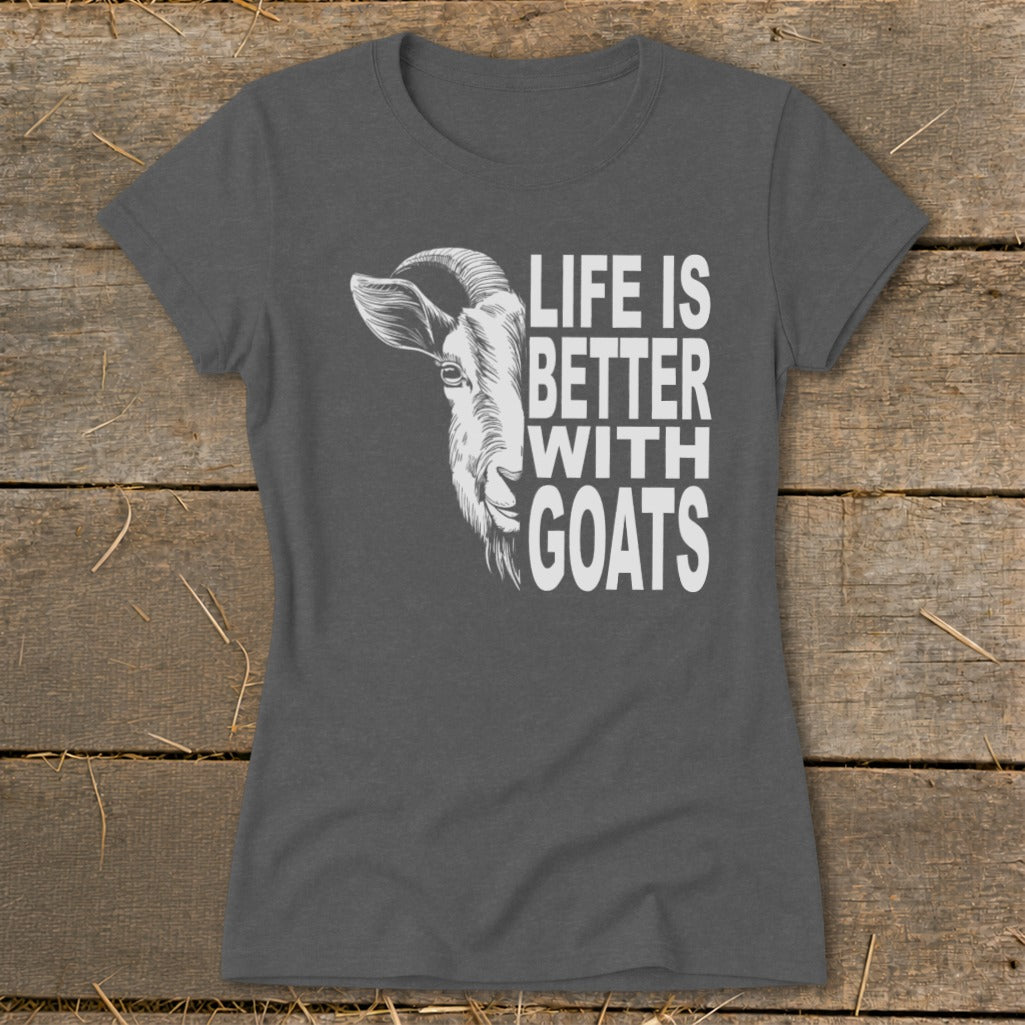 Life With Goats Ladies Tee