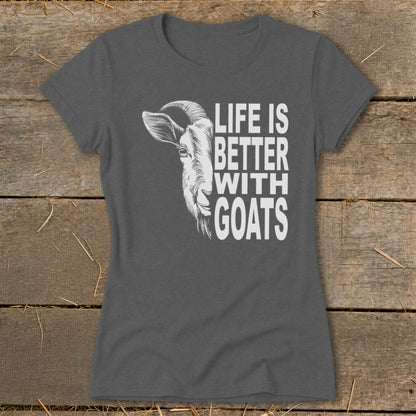 Life With Goats Ladies Tee