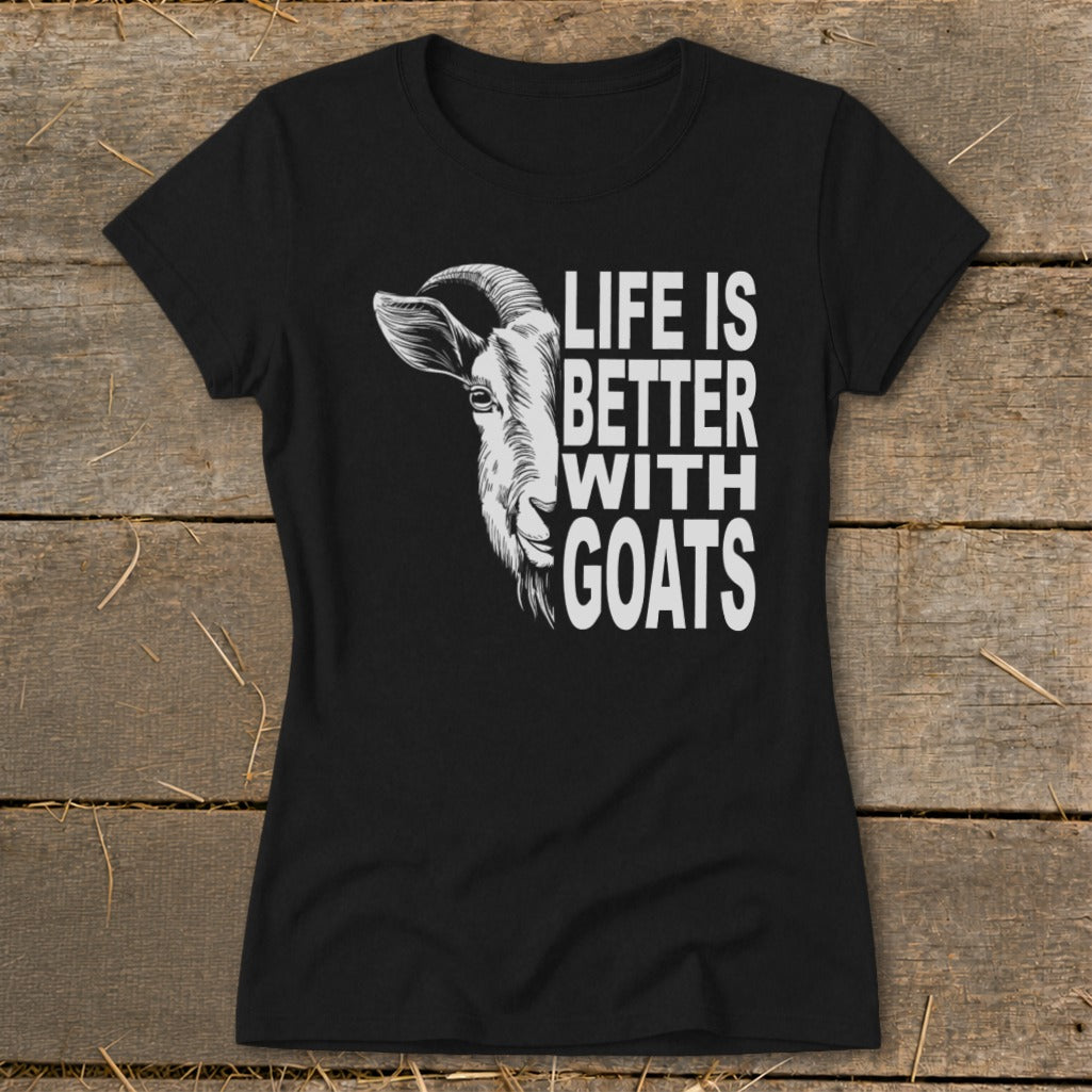 Life With Goats Ladies Tee