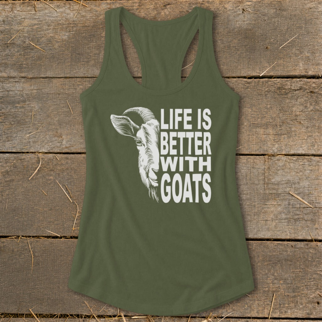 Life With Goats Racerback Tank