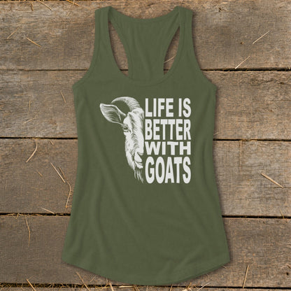 Life With Goats Racerback Tank