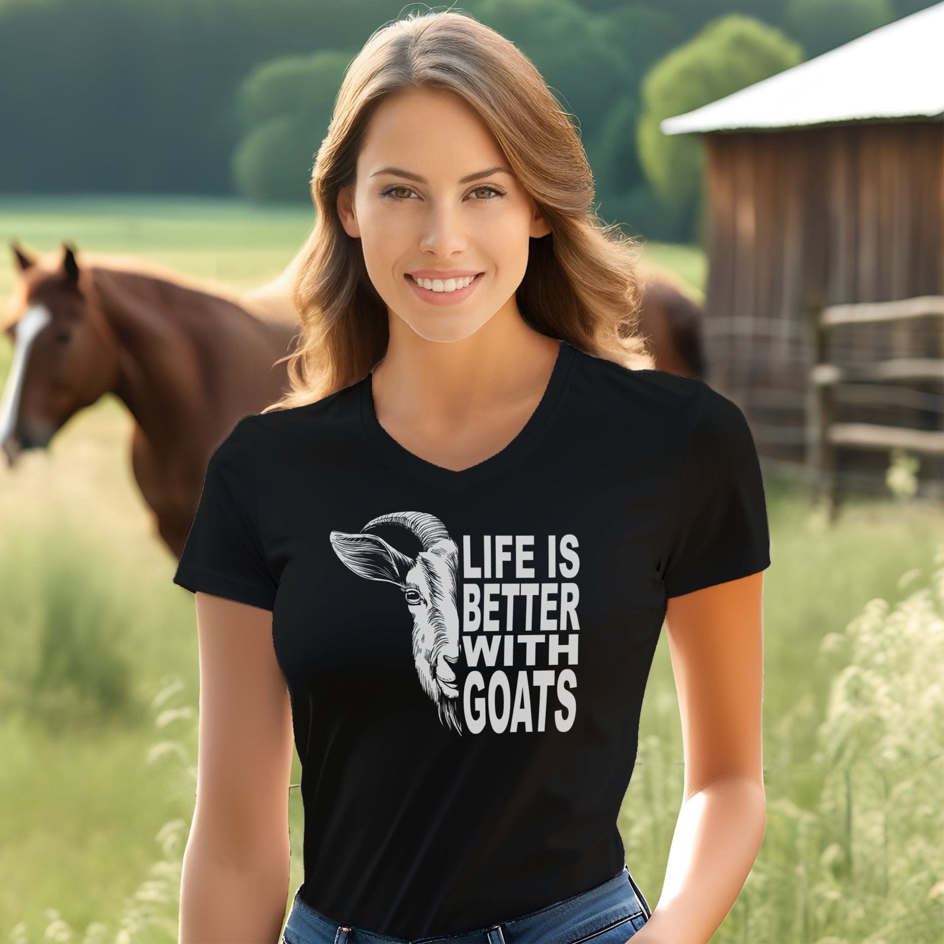 Life With Goats V-neck