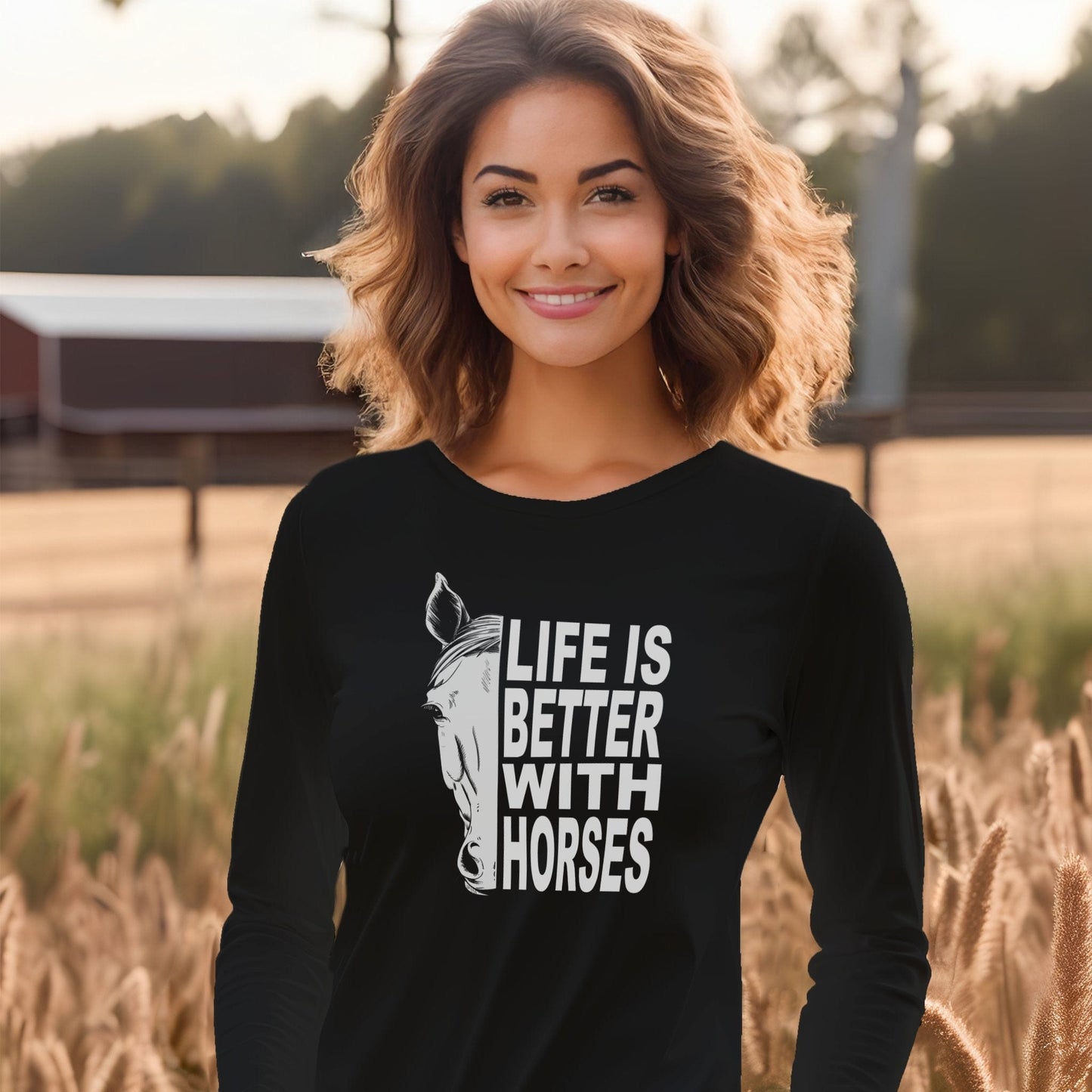 Life With Horses Long Sleeve Tee