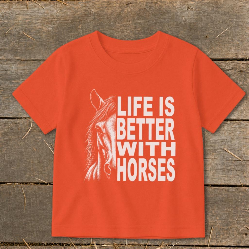 Life With Horses Toddler Tee