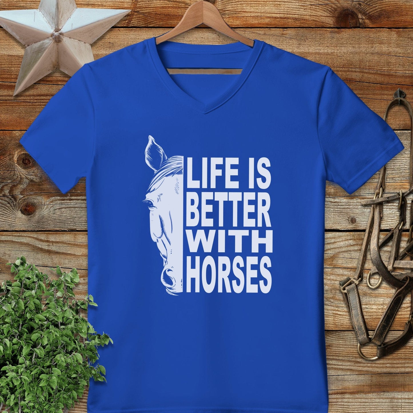 Life With Horses V-neck