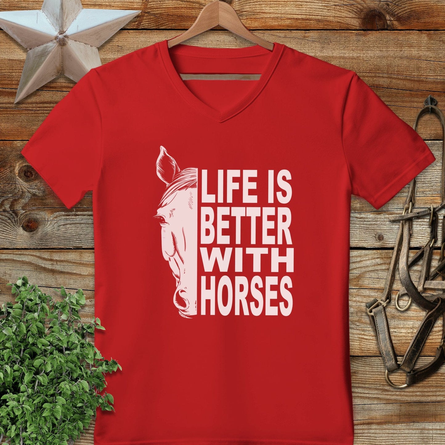 Life With Horses V-neck