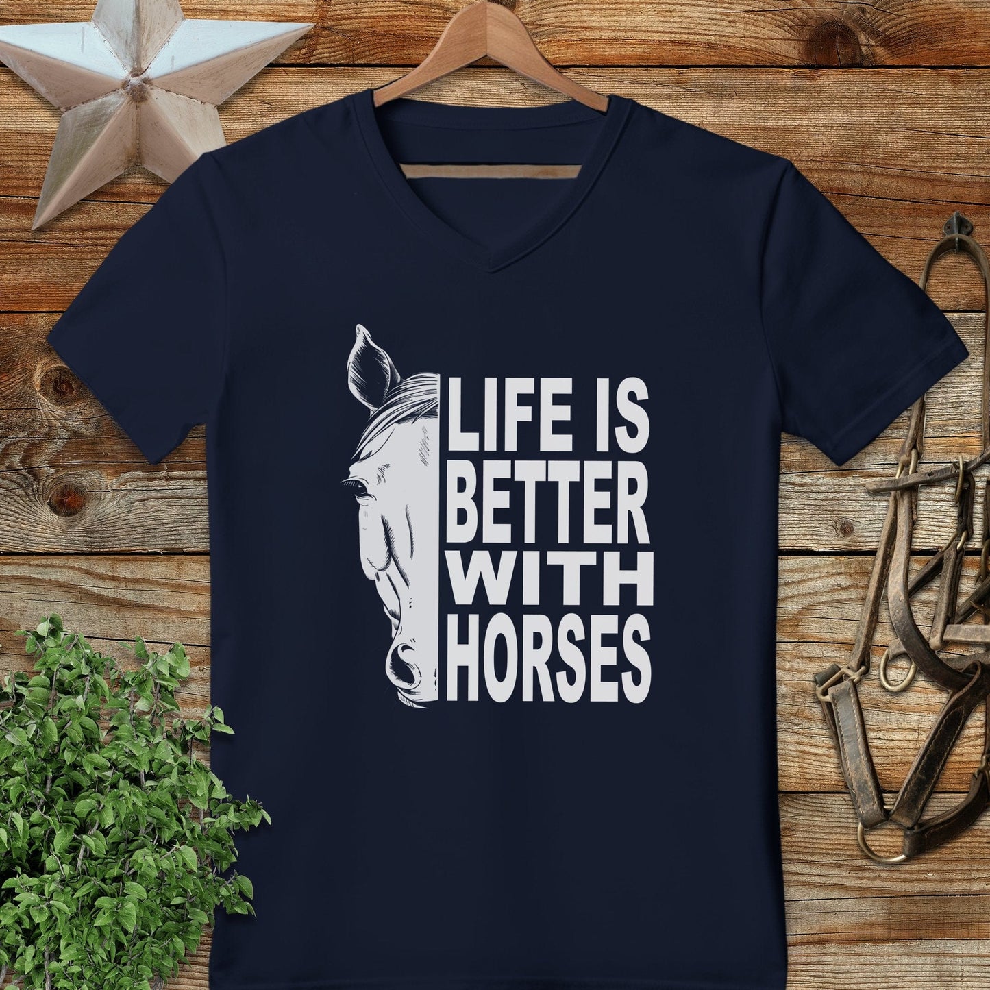 Life With Horses V-neck