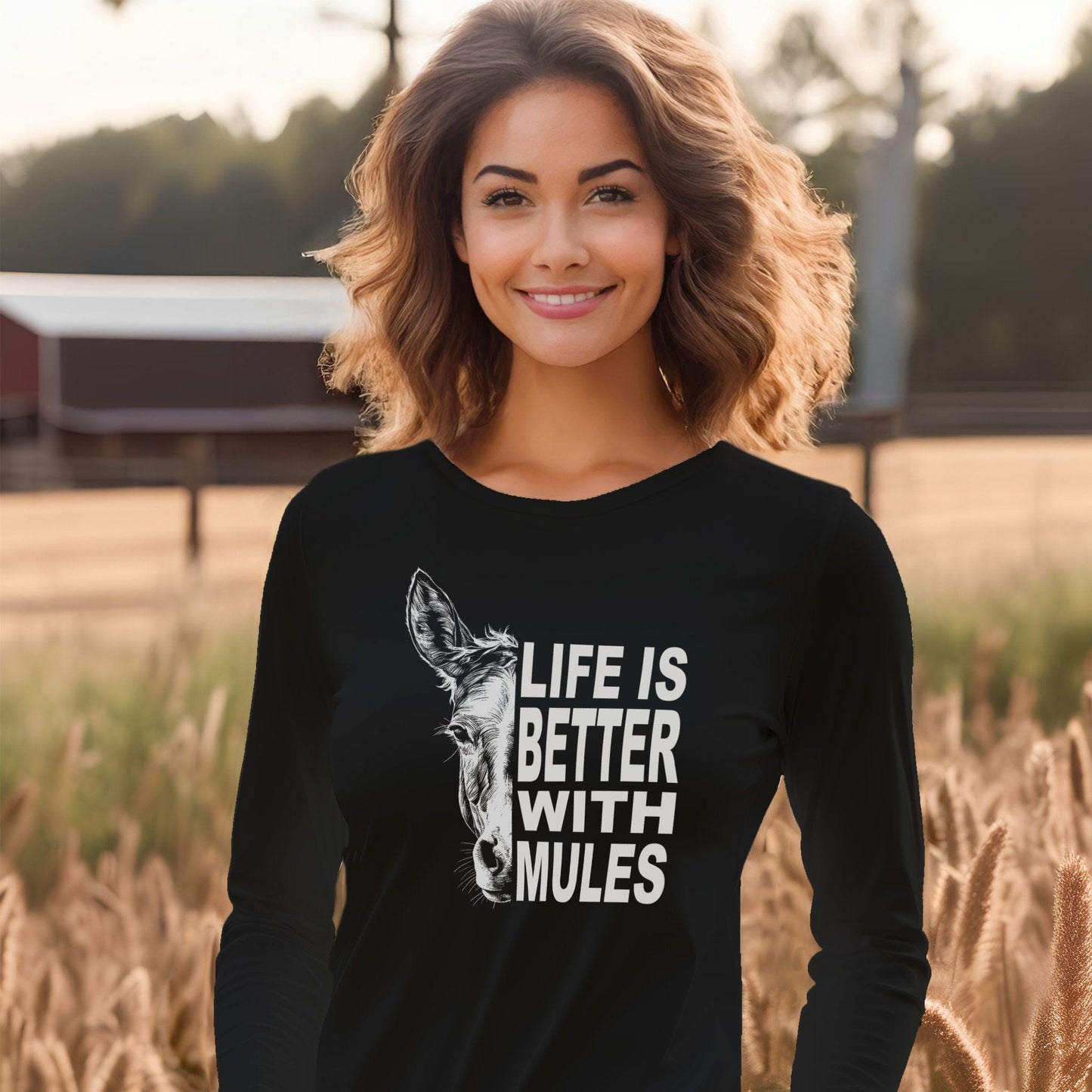 Life With Mules Long Sleeve Tee