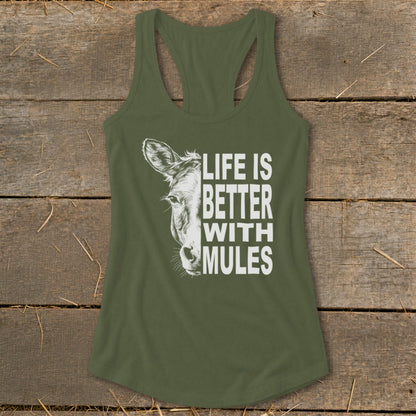 Life With Mules Racerback Tank