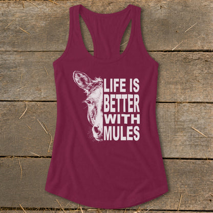 Life With Mules Racerback Tank