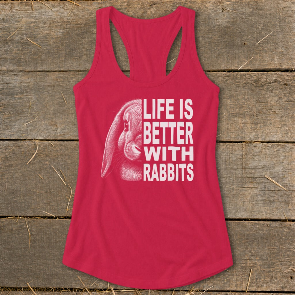 Life With Rabbits Racerback Tank