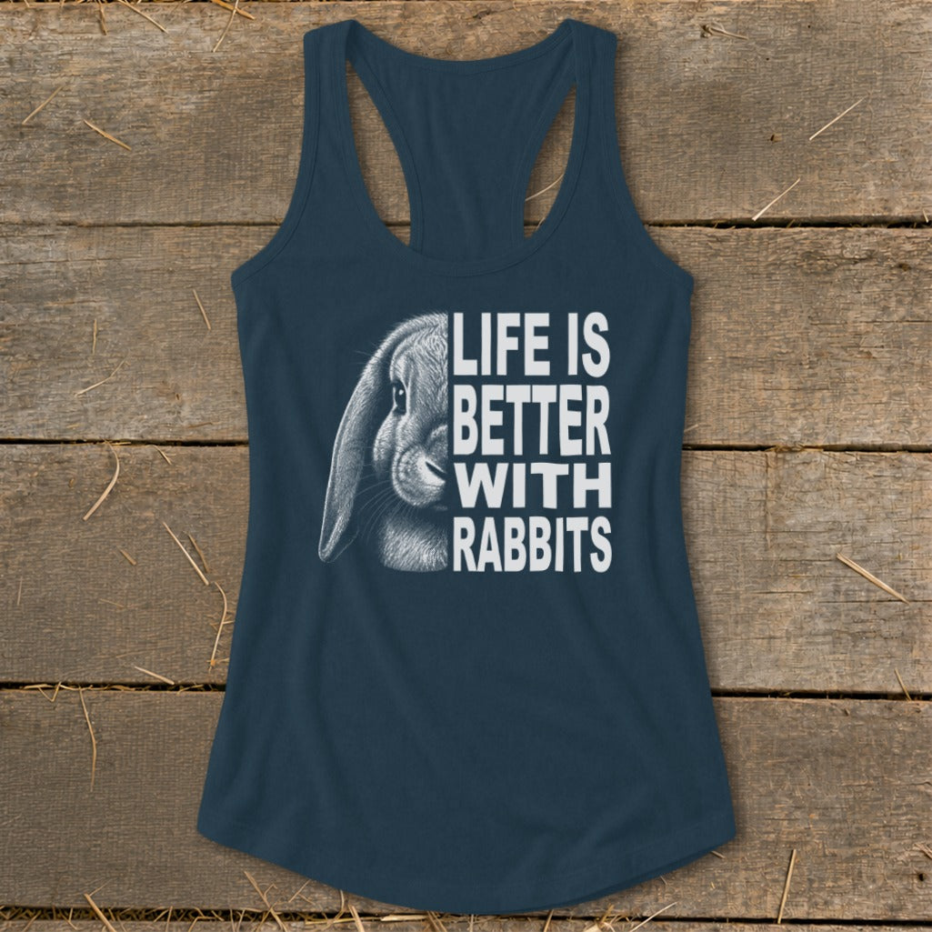 Life With Rabbits Racerback Tank