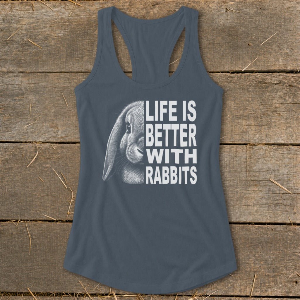Life With Rabbits Racerback Tank
