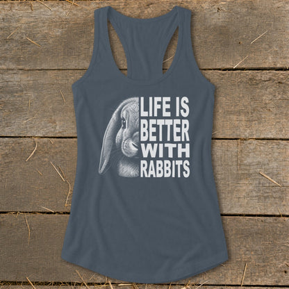Life With Rabbits Racerback Tank