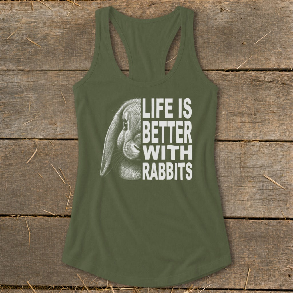 Life With Rabbits Racerback Tank