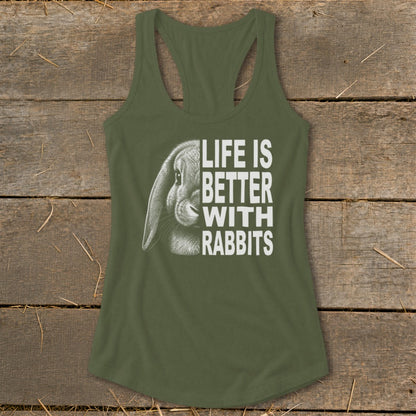 Life With Rabbits Racerback Tank