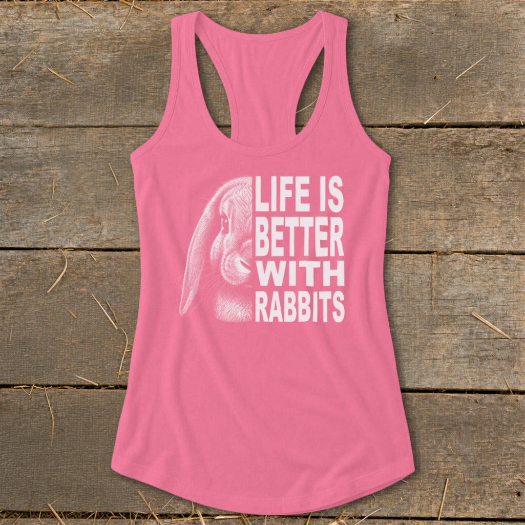Life With Rabbits Racerback Tank