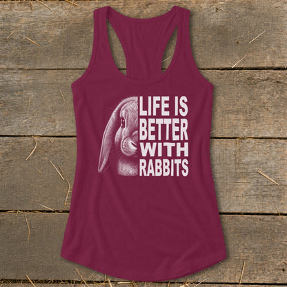 Life With Rabbits Racerback Tank
