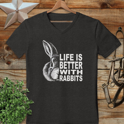 Life With Rabbits V-neck