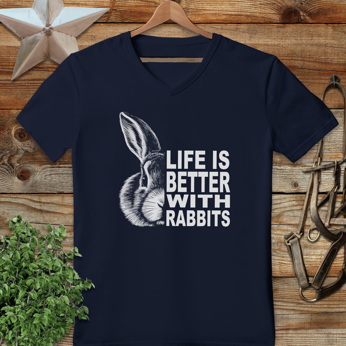 Life With Rabbits V-neck