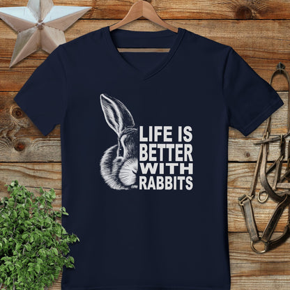 Life With Rabbits V-neck
