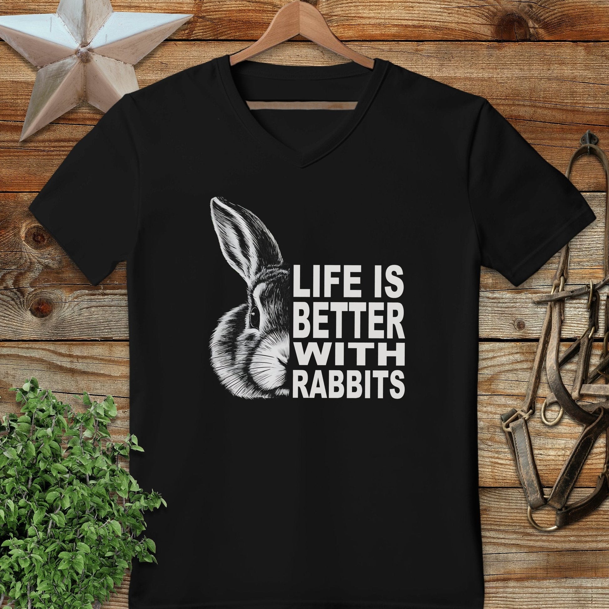 Life With Rabbits V-neck