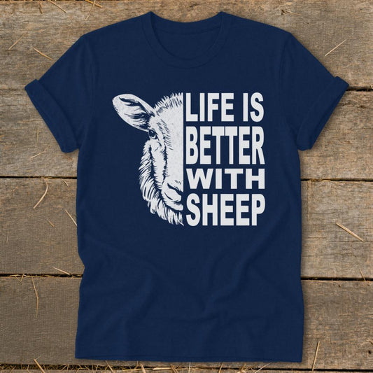Life With Sheep Softstyle Tee - Navy
