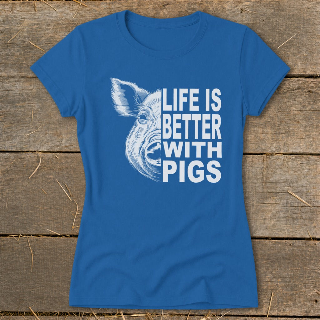 Life with Pigs Ladies Tee