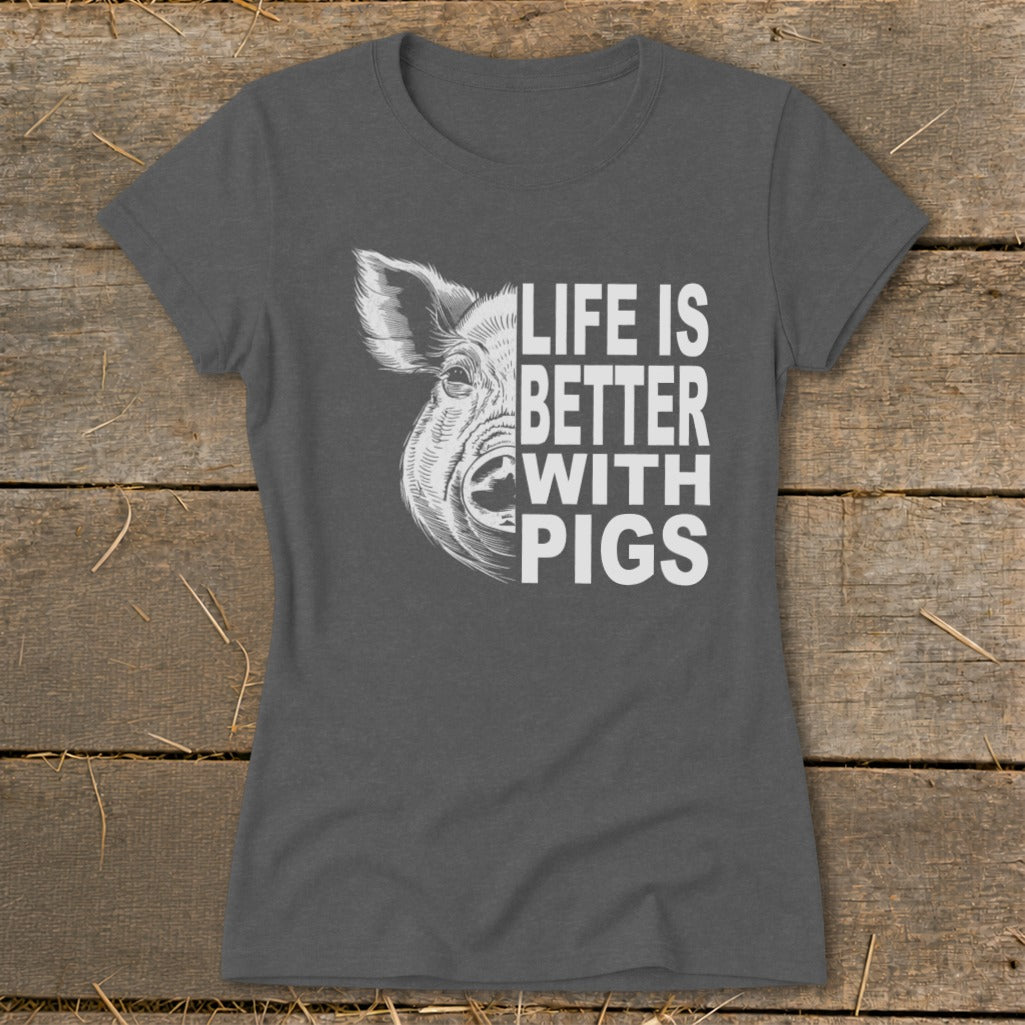 Life with Pigs Ladies Tee