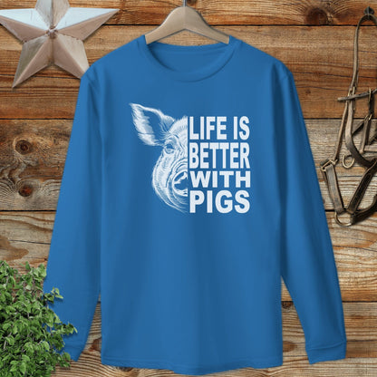Life with Pigs Long Sleeve Tee