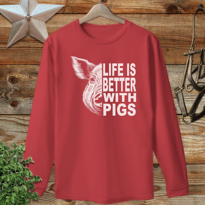 Life with Pigs Long Sleeve Tee