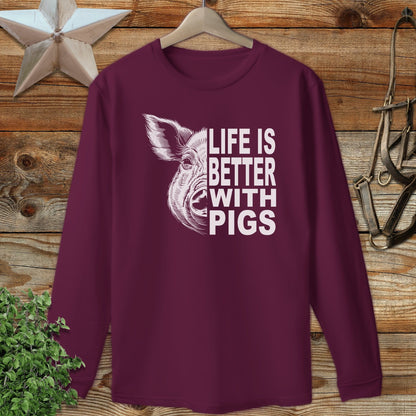 Life with Pigs Long Sleeve Tee