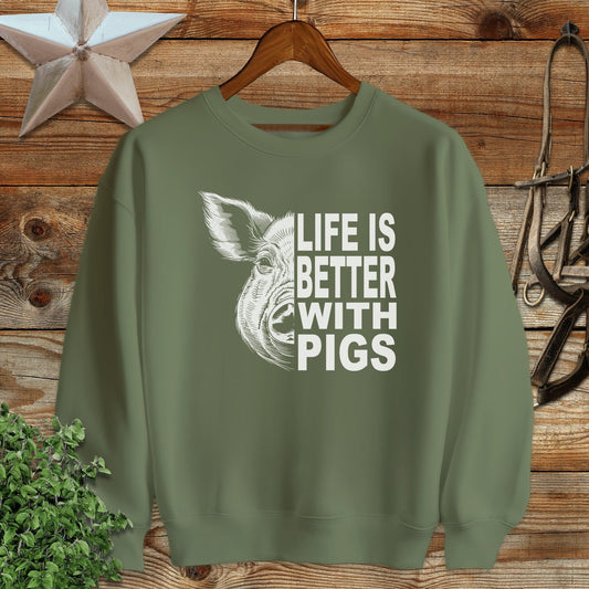 Life with Pigs Sweatshirt