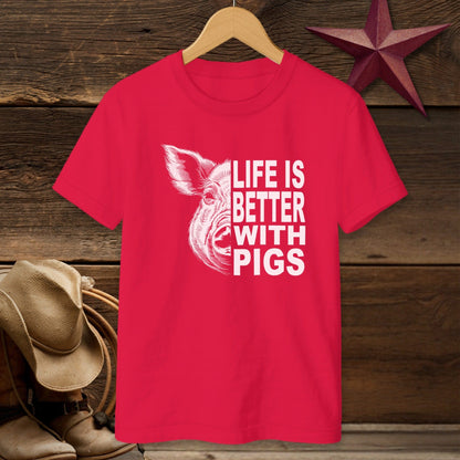 Life with Pigs T-shirt (Youth)