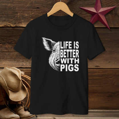 Life with Pigs T-shirt (Youth)