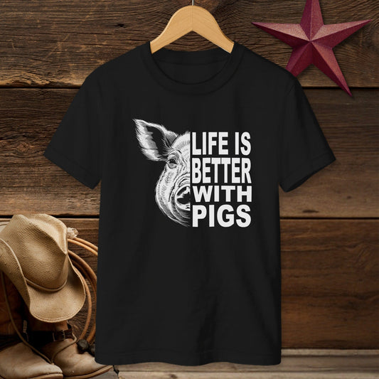 Life with Pigs T-shirt (Youth)