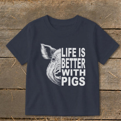 Life with Pigs Toddler Tee