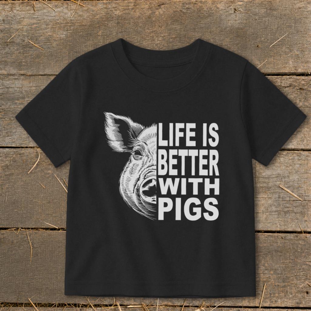 Life with Pigs Toddler Tee