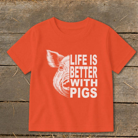 Life with Pigs Toddler Tee