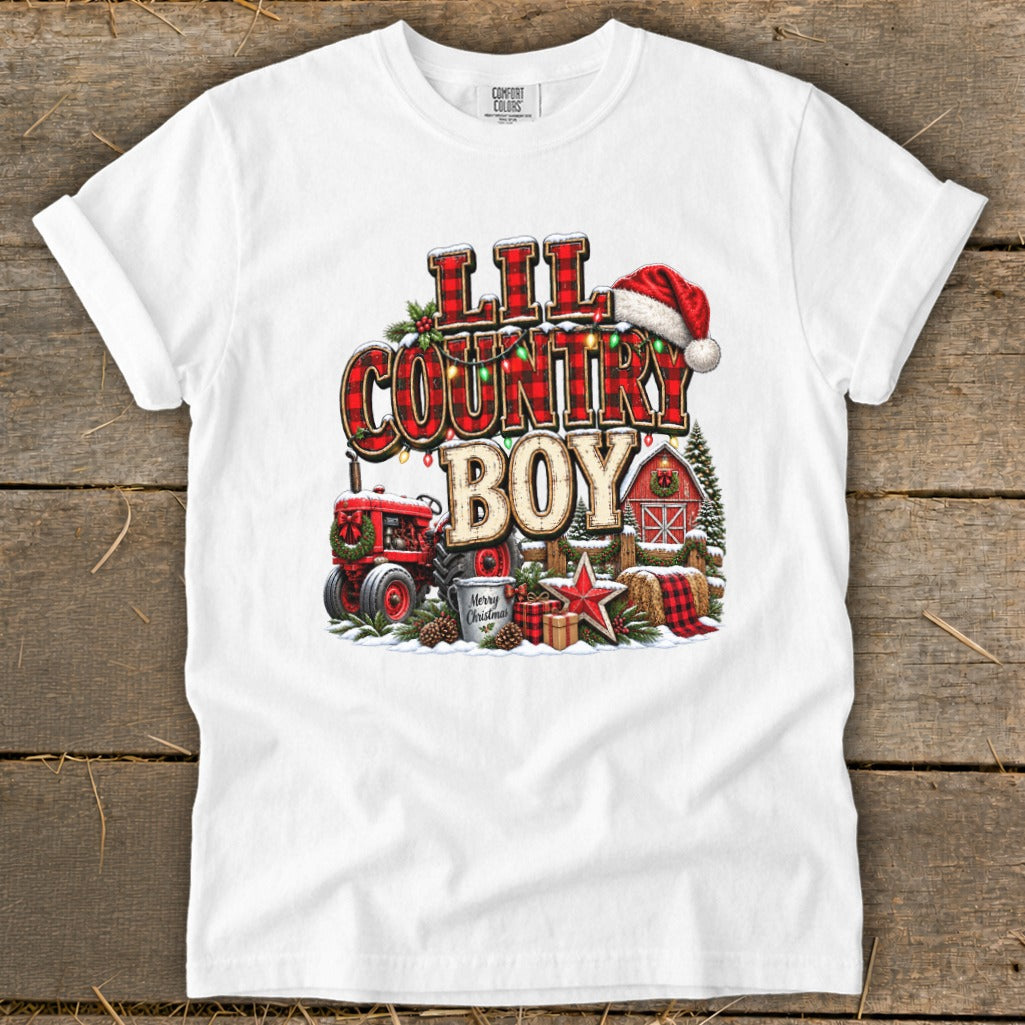 Lil Country Boy Christmas Infant Signature Tee