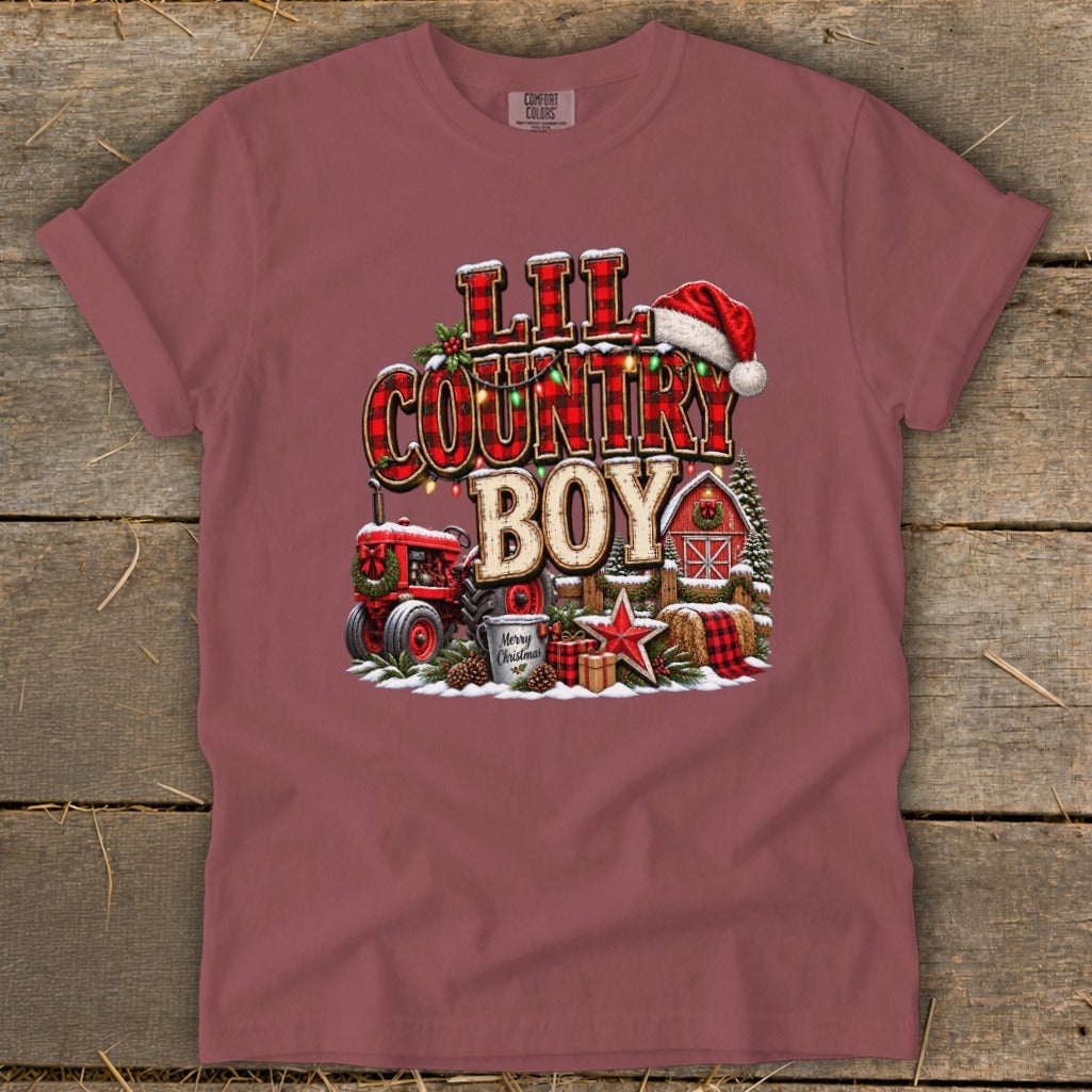 Lil Country Boy Christmas Infant Signature Tee