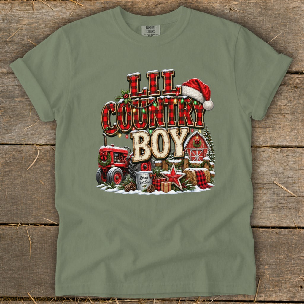 Lil Country Boy Christmas Infant Signature Tee
