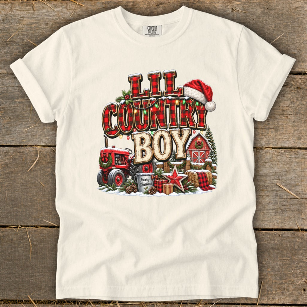 Lil Country Boy Christmas Infant Signature Tee